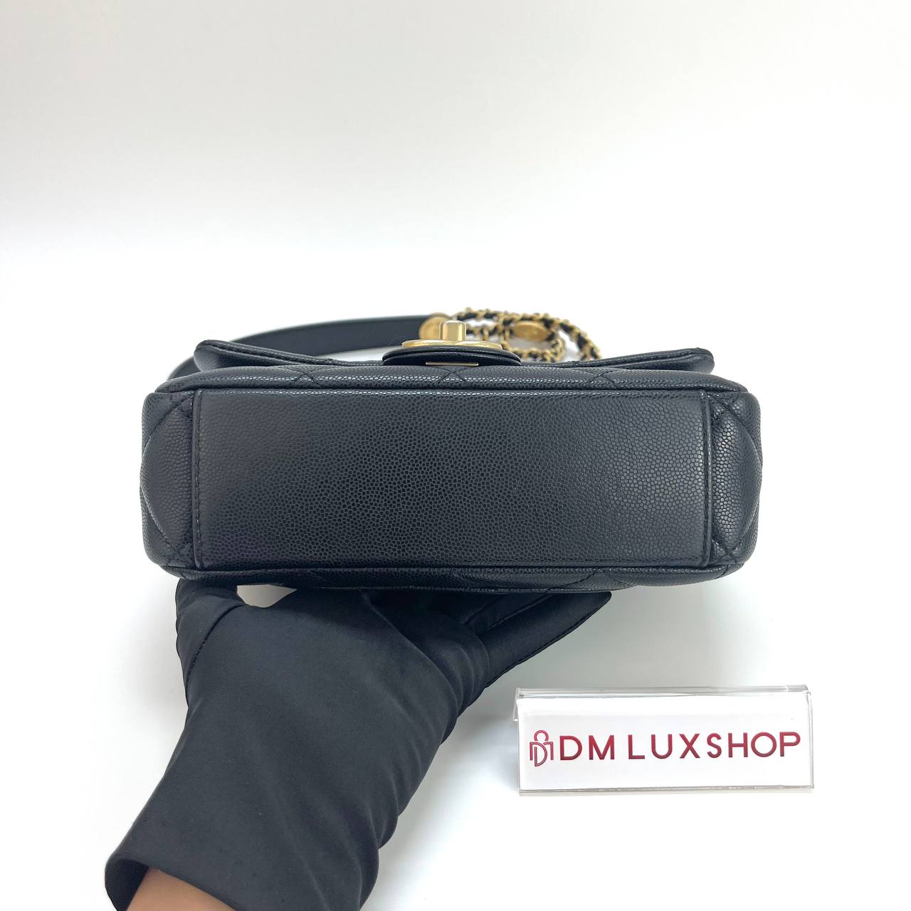 Chanel Black Caviar 22B Flap Bag GHW (Microchip)