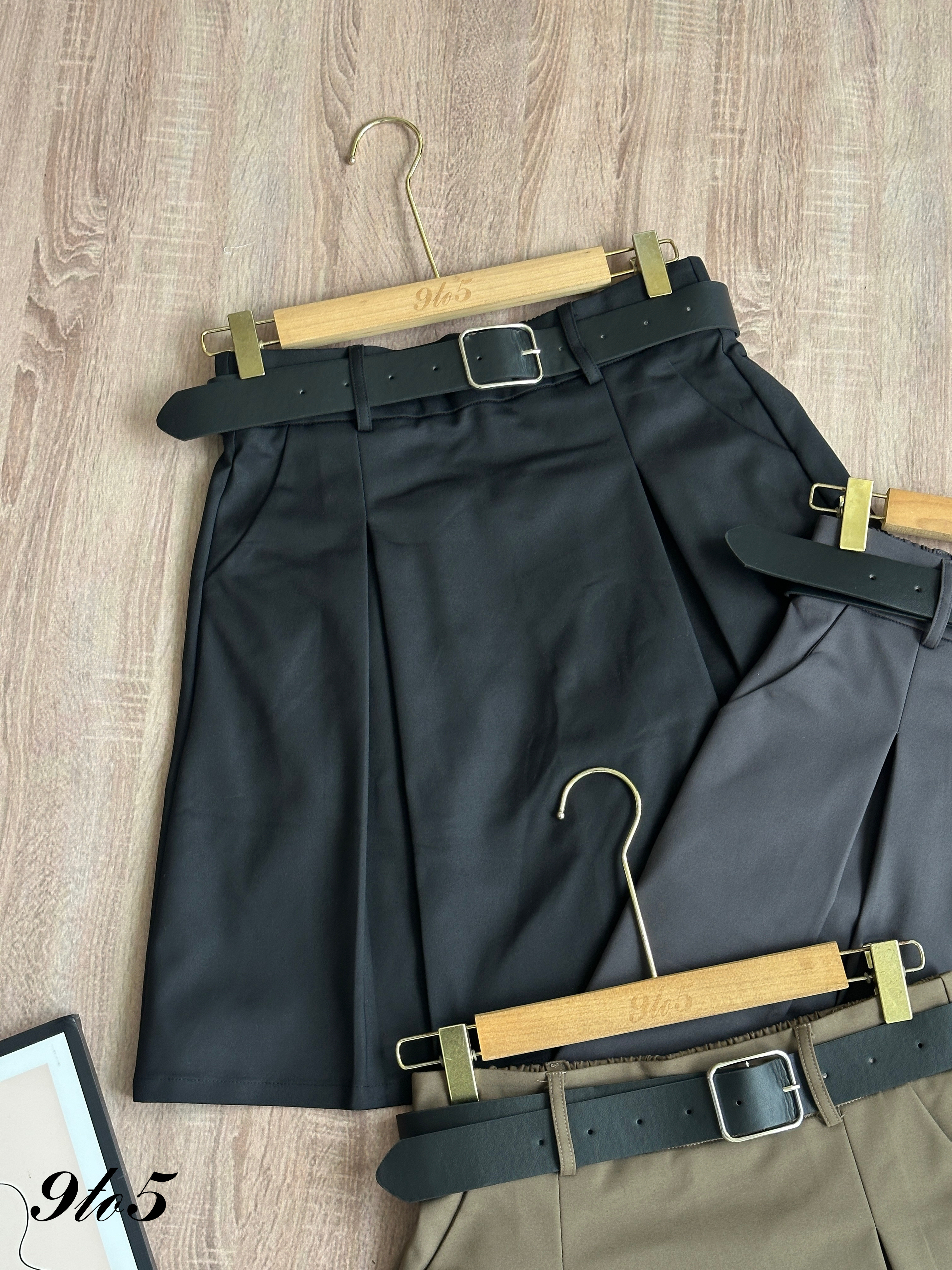 S1916 A Line Midi Skirt - 3 Colors 