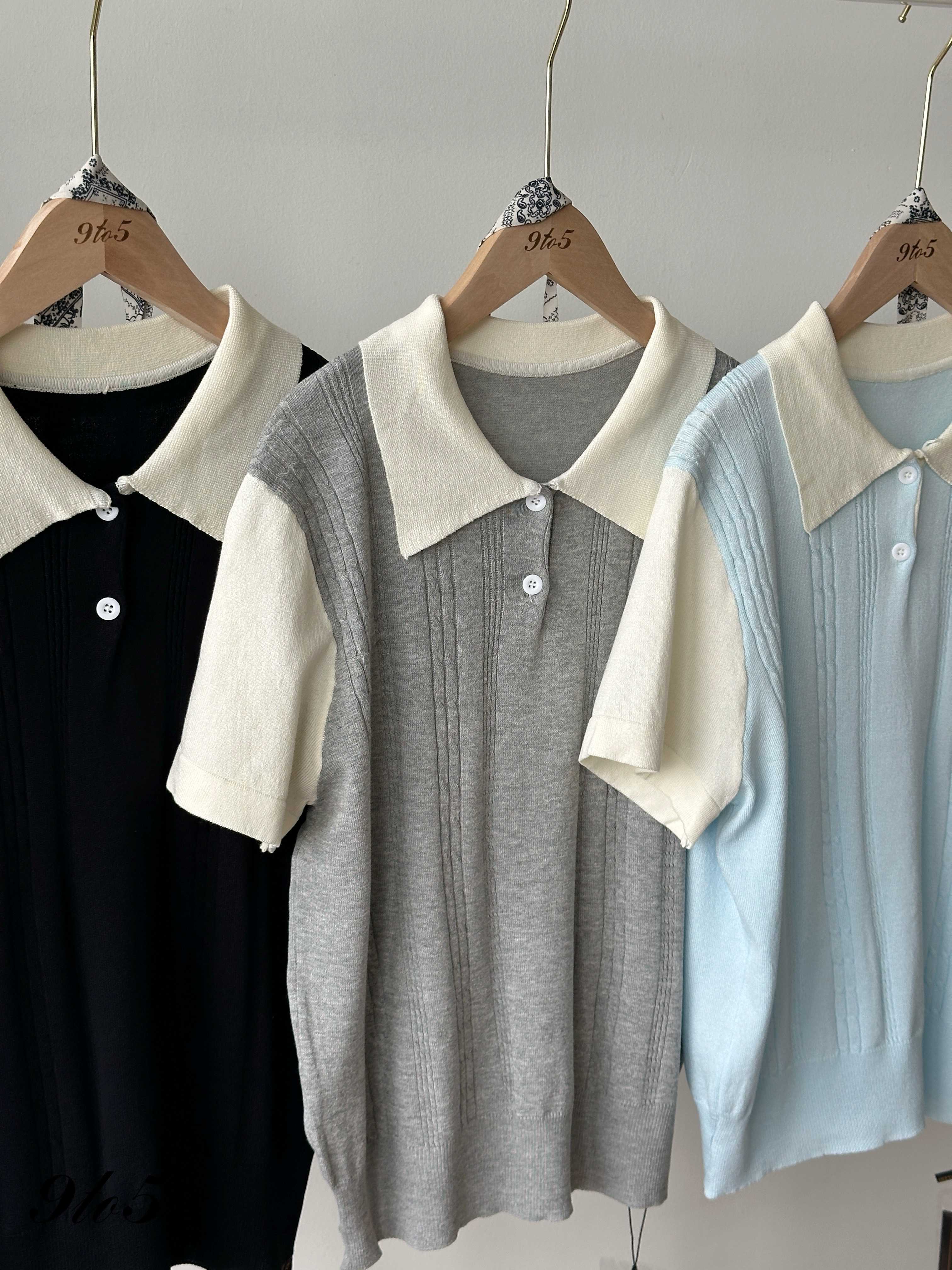 T4346 Fake Two-Pieces Knit Top - 3 Colors 