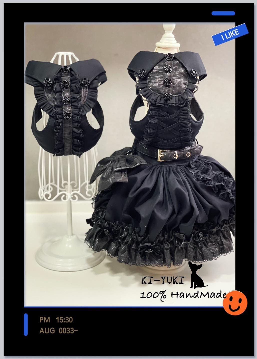 原創設計手作 寵物胸背帶 暗黑主題造型胸背帶