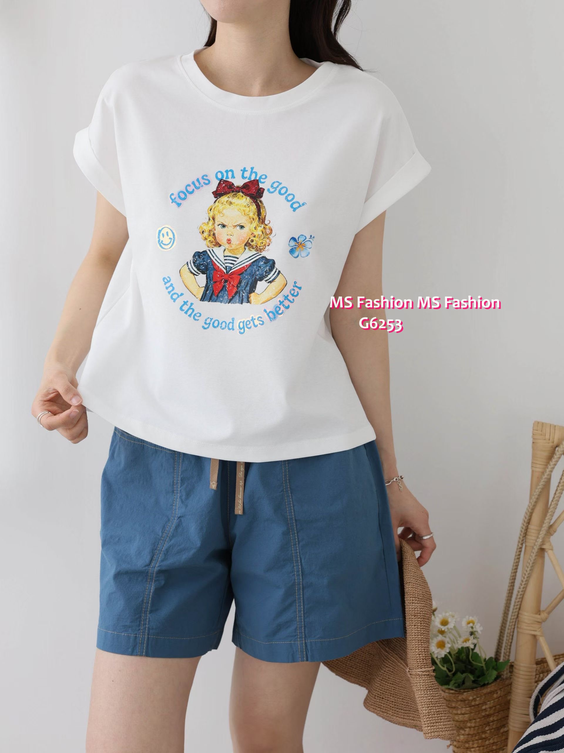 G6253 韓國🇰🇷可愛女仔print top