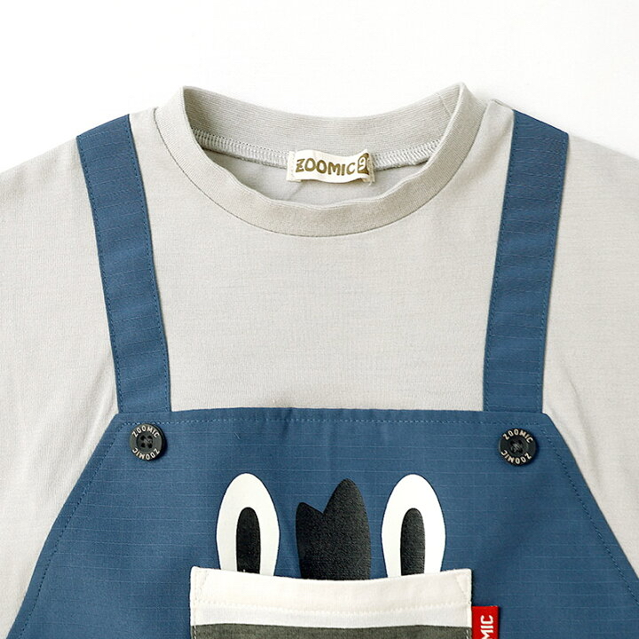 🇯🇵預訂 日本直送🇯🇵Zoomic兩色動物口袋前後印花吊帶短袖T恤