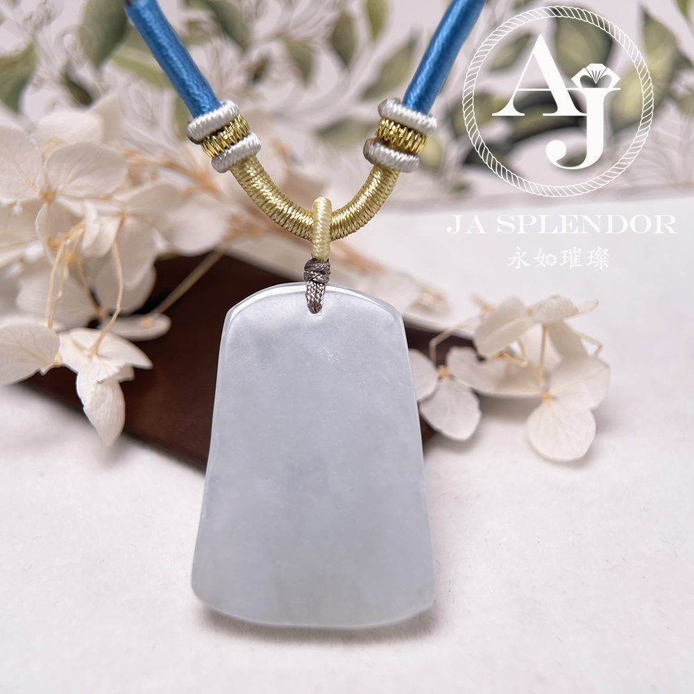 JN-916 天然翡翠A玉 老料膠潤旺丁旺財山水牌吊墜