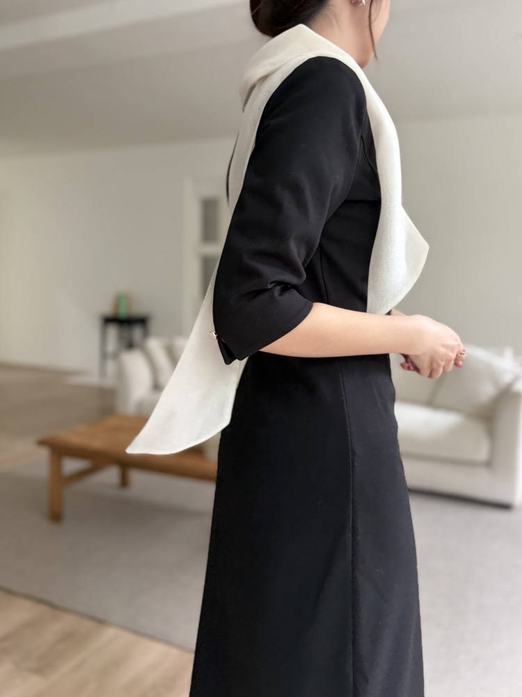 Therese Scarf Dress (Black)