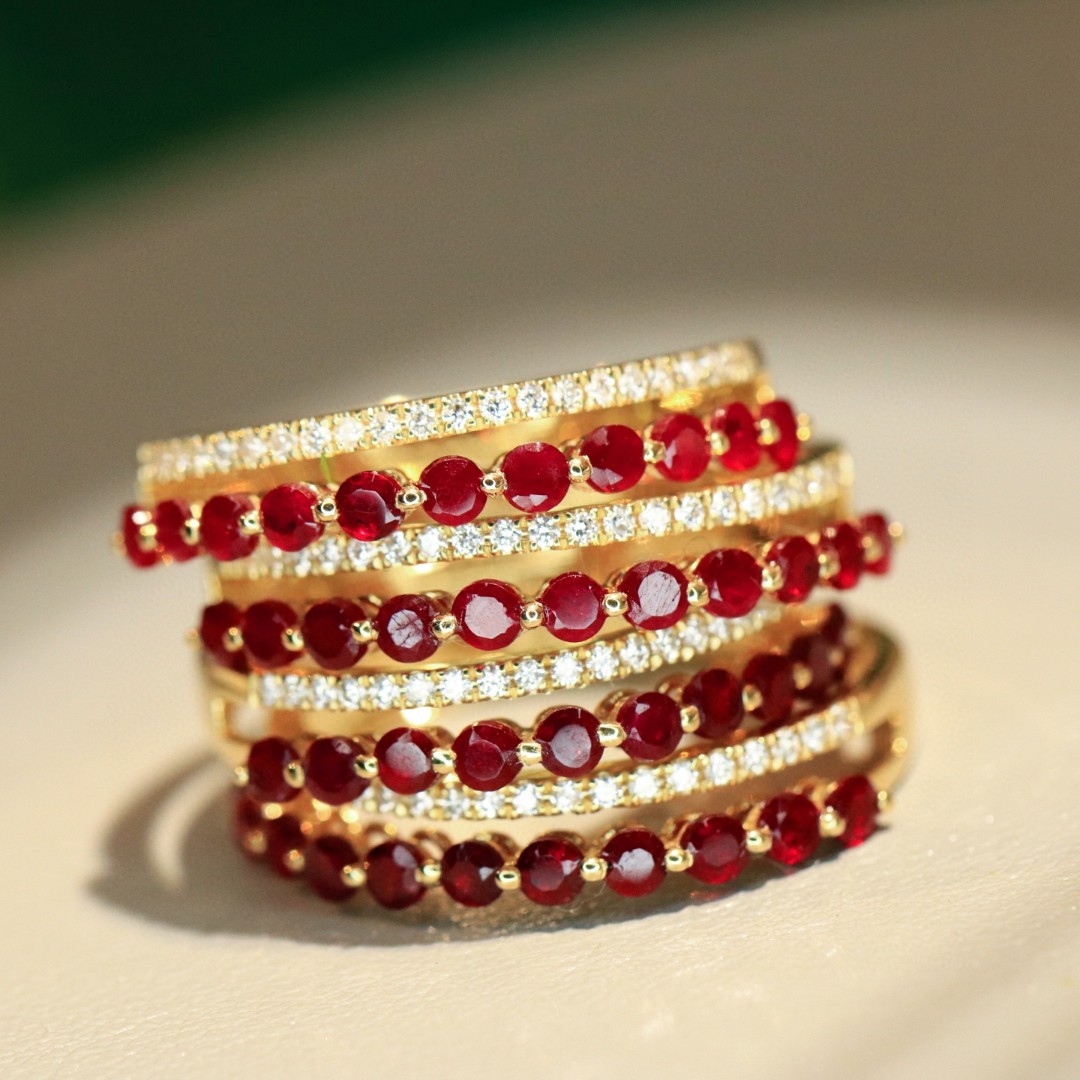 18K Ruby Diamond Ring 