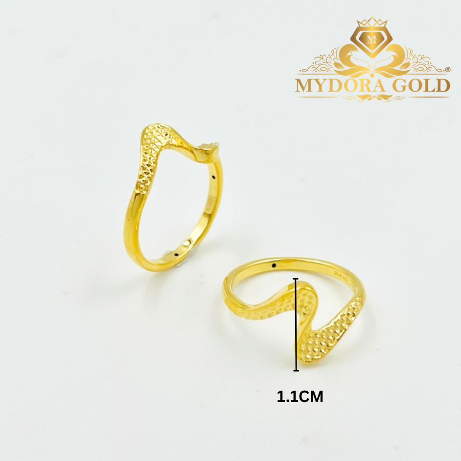 MYDORA Cincin Ombak Rindu Pahat (5G) l EMAS 916/22K