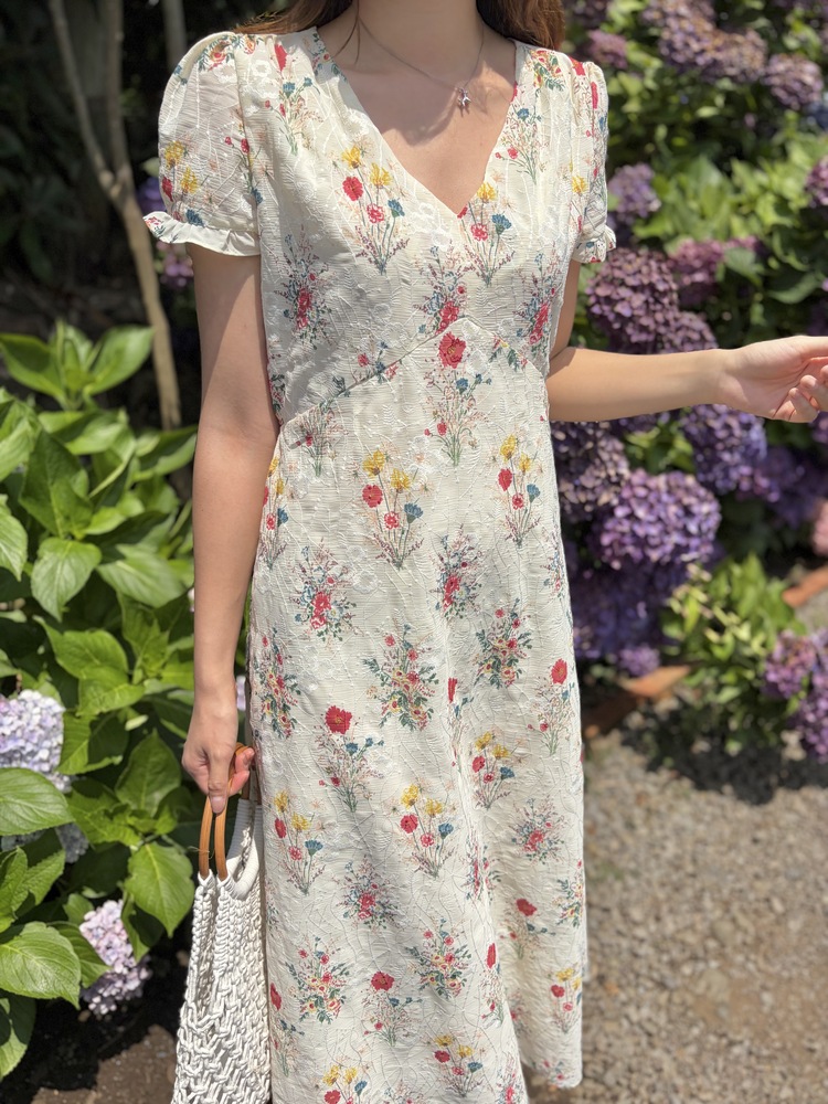 Premium Embroidered Floral Dress