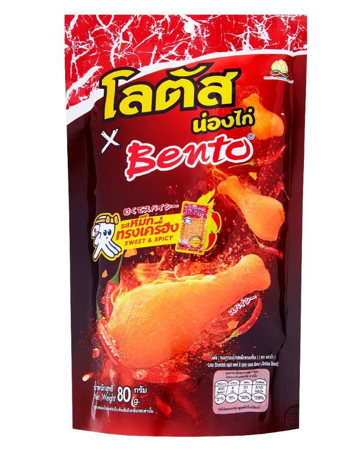 泰國🇹🇭直送 雞髀脆脆 (辣魷魚味) 80克*1套3包