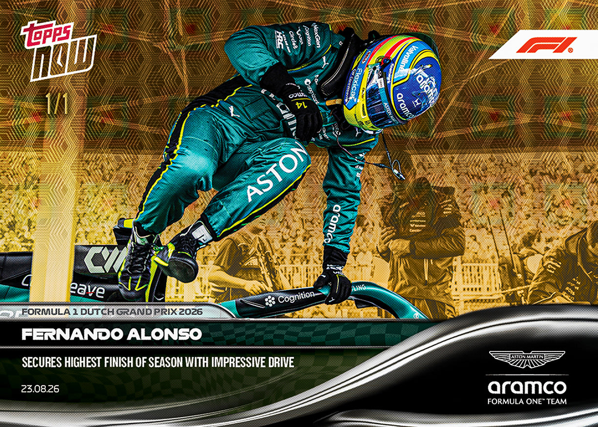 Fernando Alonso - 2026 F1 Topps NOW® #54 Dutch GP 紀念卡【團購】