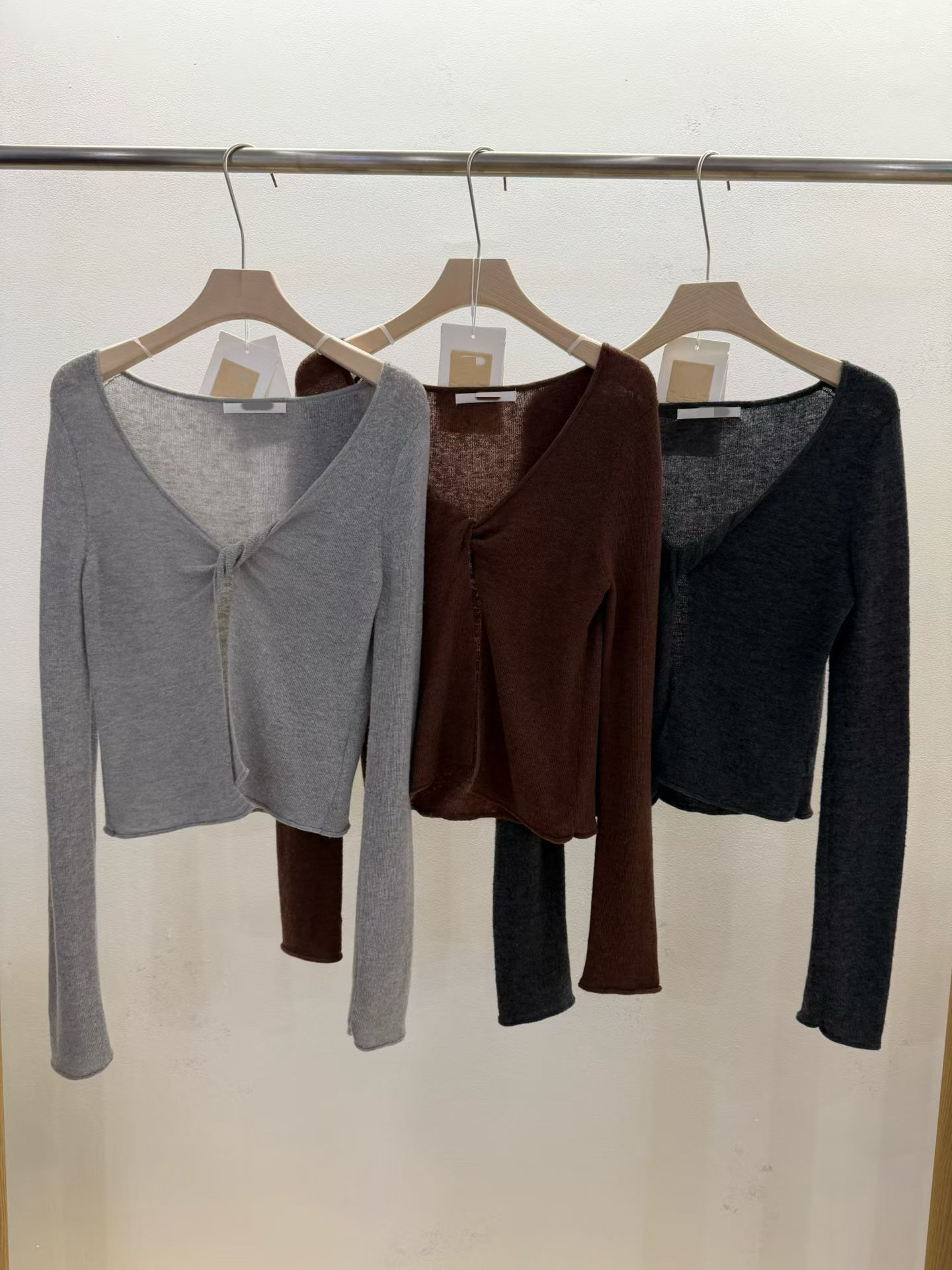 Front knot knit set up