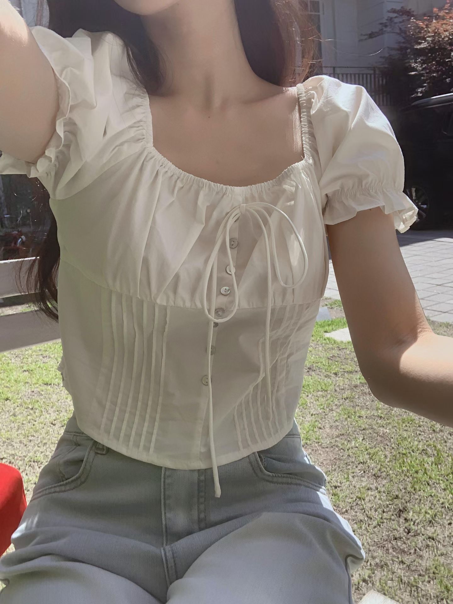 修腰短上衣