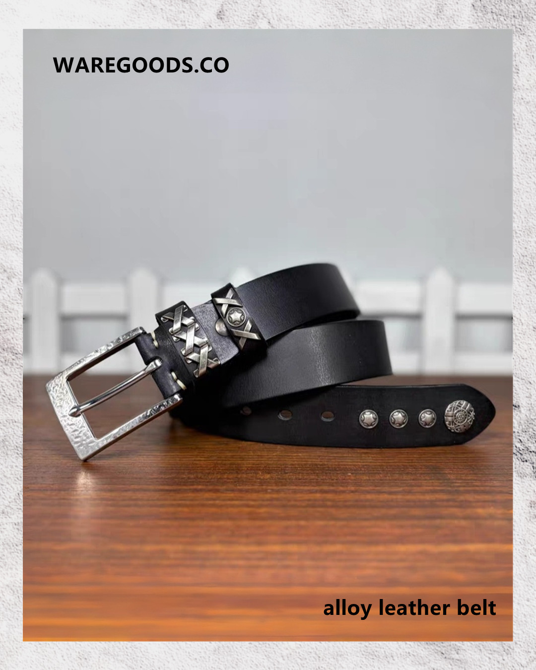 W201不銹鋼釦鉚釘牛皮皮帶