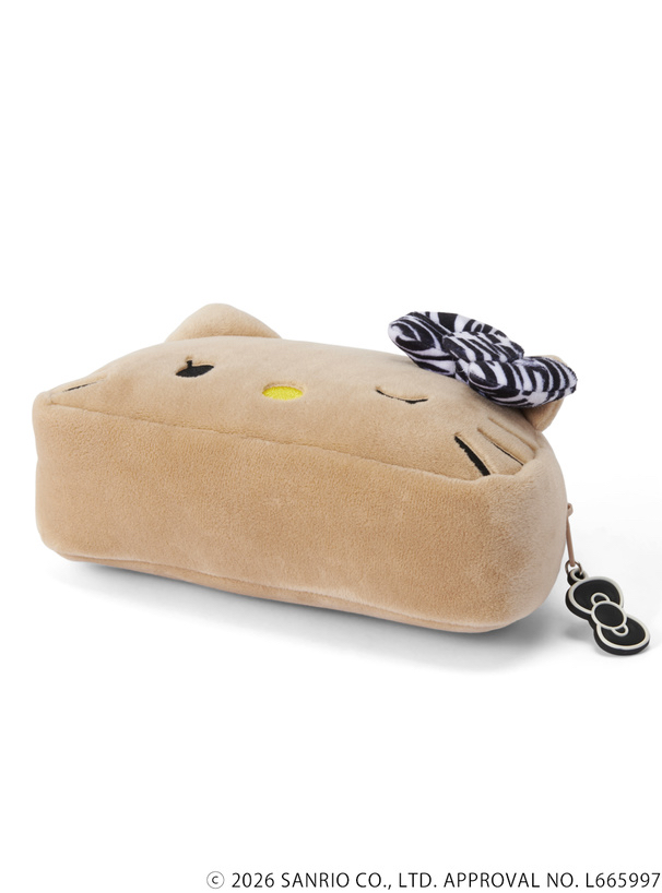 🎀【預訂】小麥色肌膚 Kitty x GRL 斑馬紋化妝包