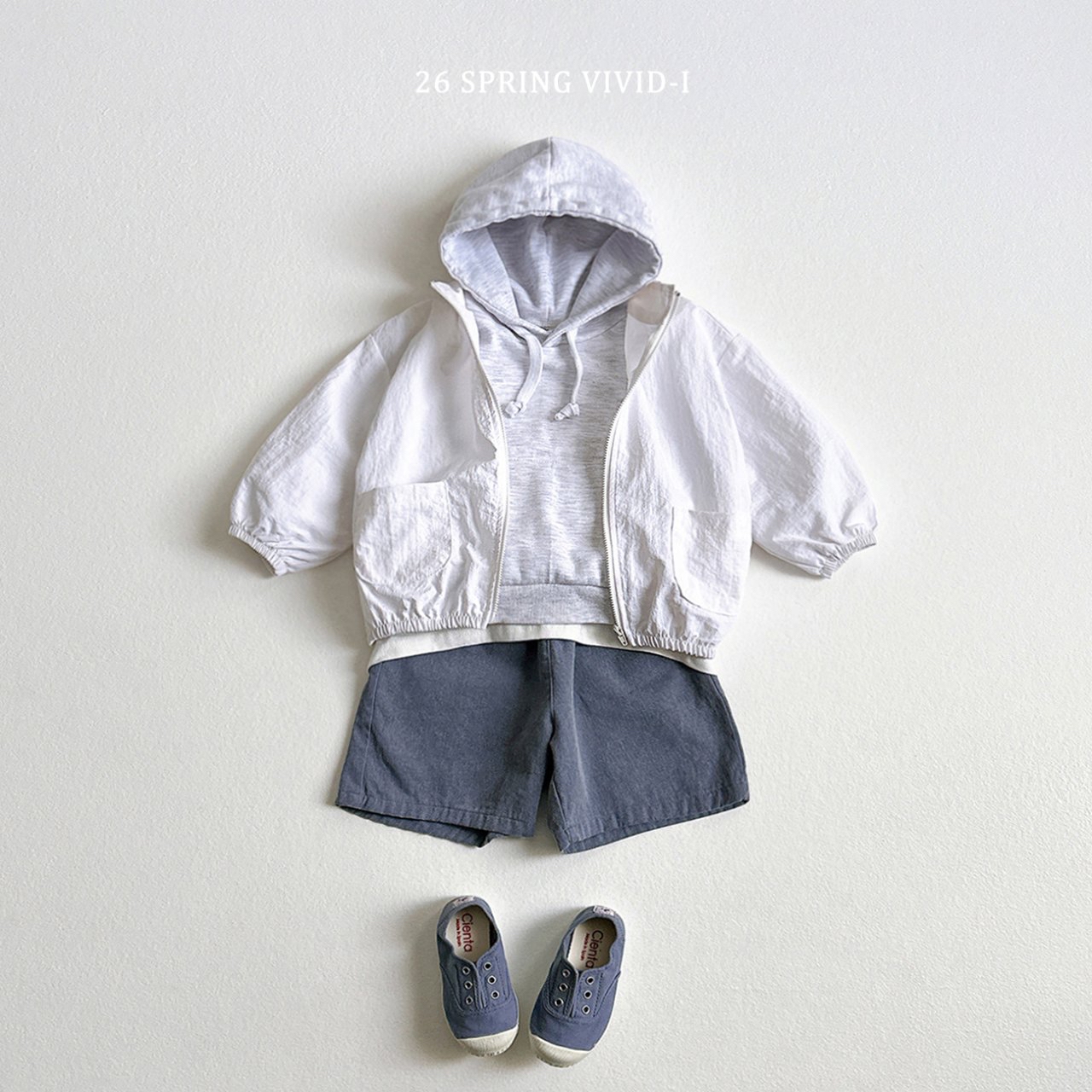 🌸預訂 韓國直送🌸🇰🇷VIVIDI四色袋鼠口袋連帽衛衣八分褲上下套裝