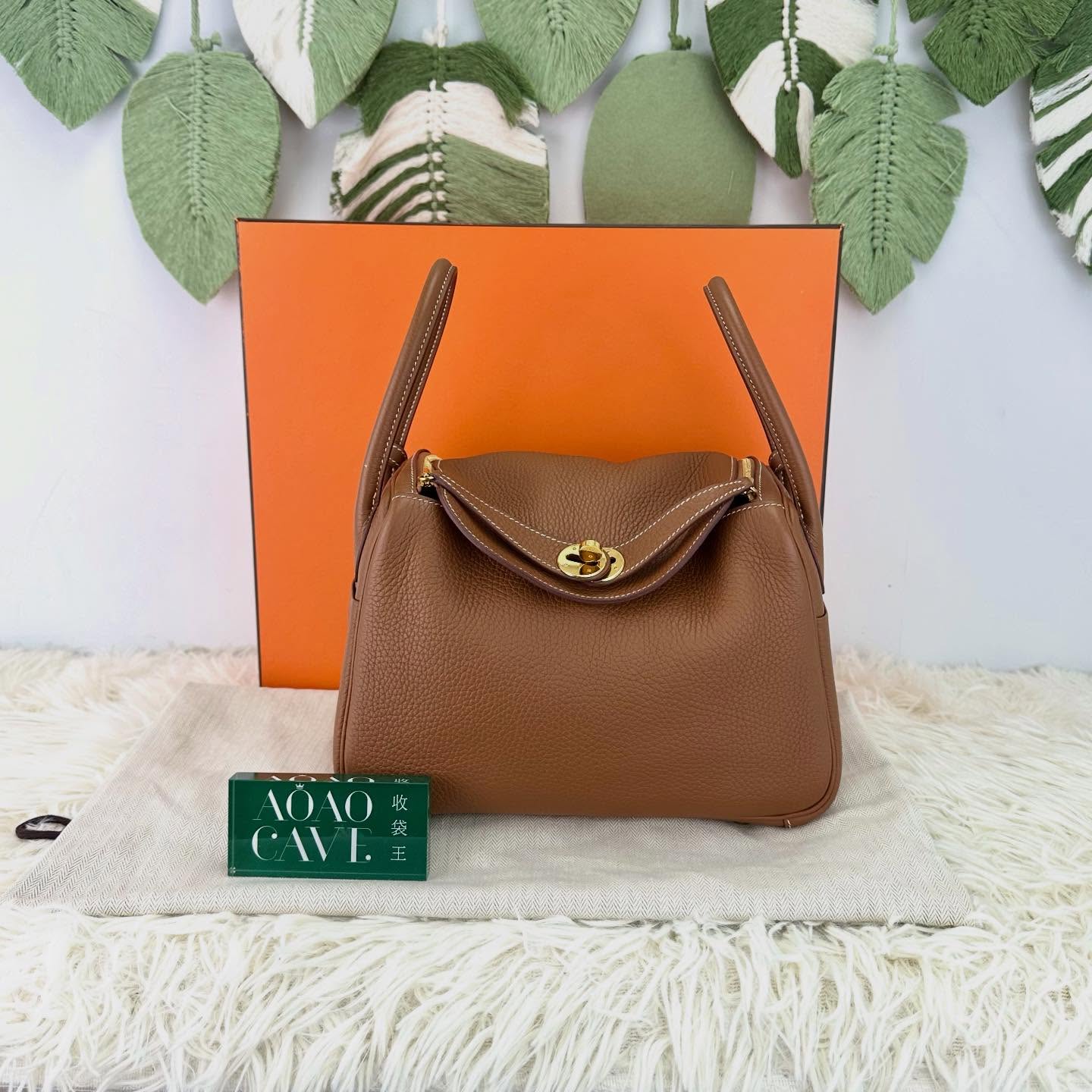 HERMES 🤍PRE OWNED Lindy 26 金棕色金扣 Z Stamp 全套有單🤎 