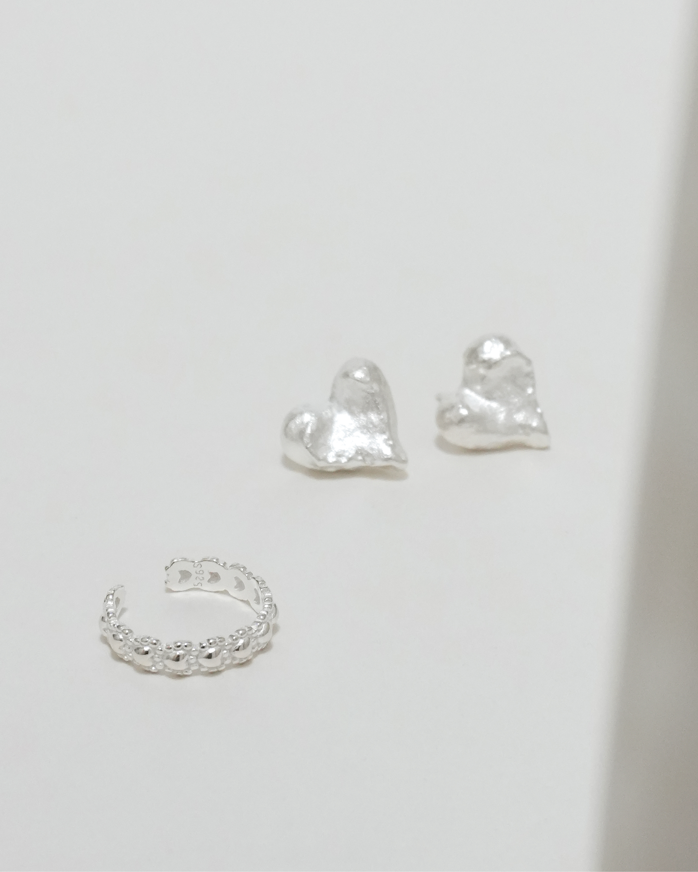 Cloud-Bead Heart Ring