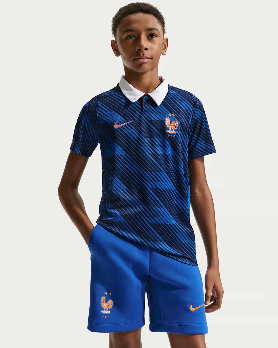 🗽致敬自由女神 Nike France 法國 2026-27 童裝主場球迷版球衣 (可加印字章) IB5129