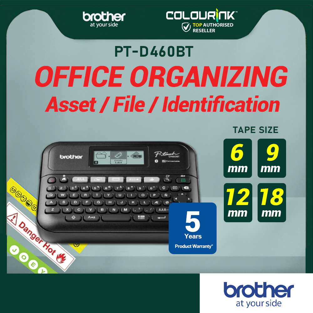 Brother P-Touch PT-D460BT Portable Label Maker Sticker Price Tag Barcode Qr Code PT D210 LW K400 PT-H110 H110