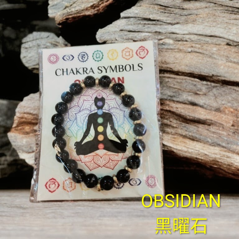 印度七輪水晶串珠手鏈 (8mm)