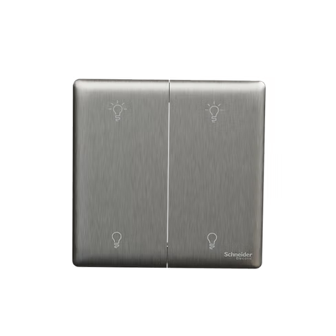施耐德 Unica X 炫星銀 孖位 光暗掣