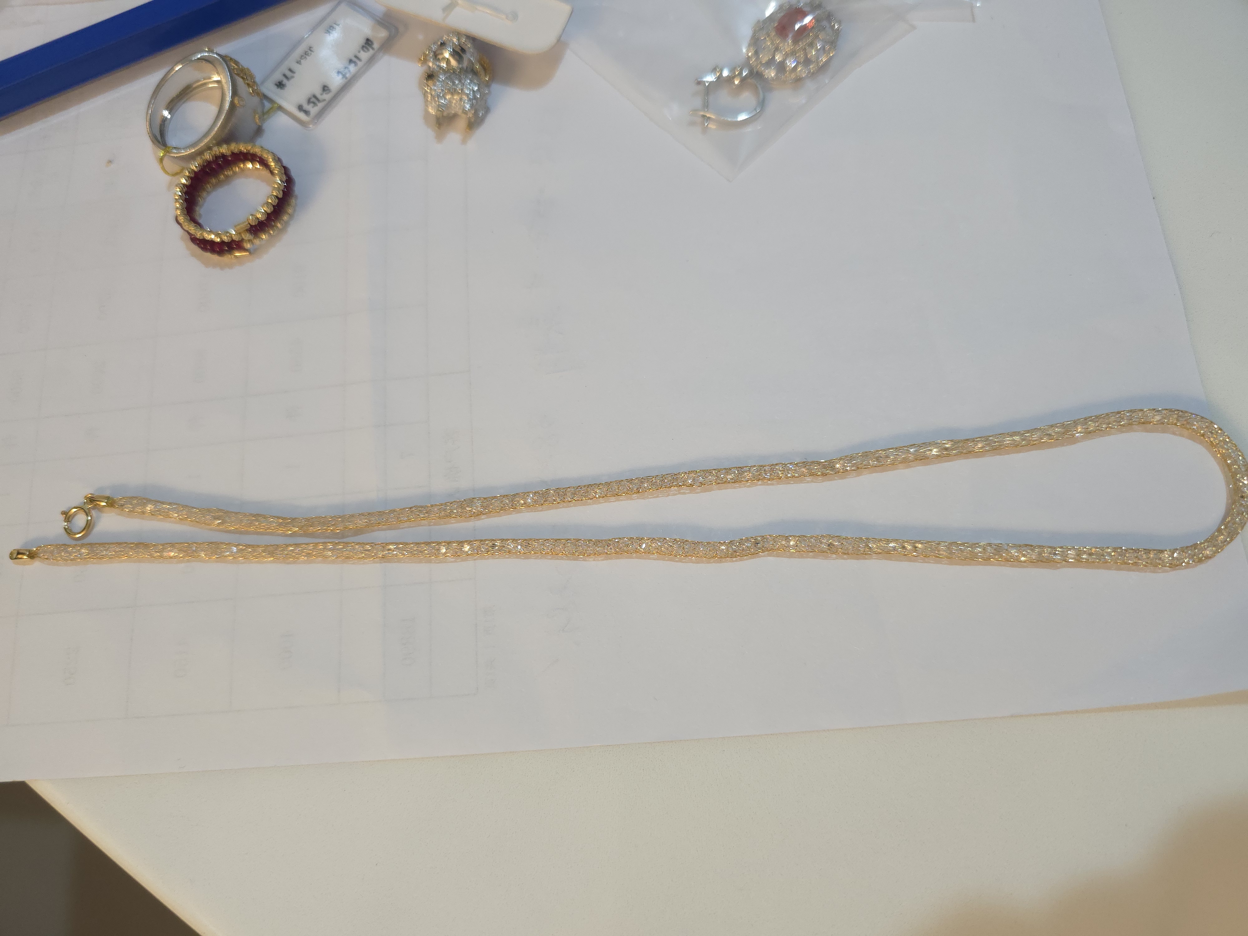 18K 意大利锆石黄金項鏈