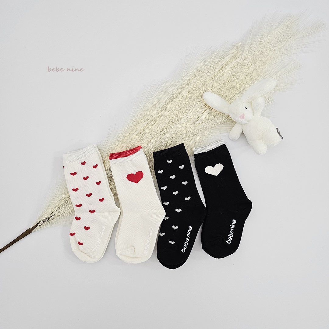 Bebenine Nine Heart Knee Socks Set