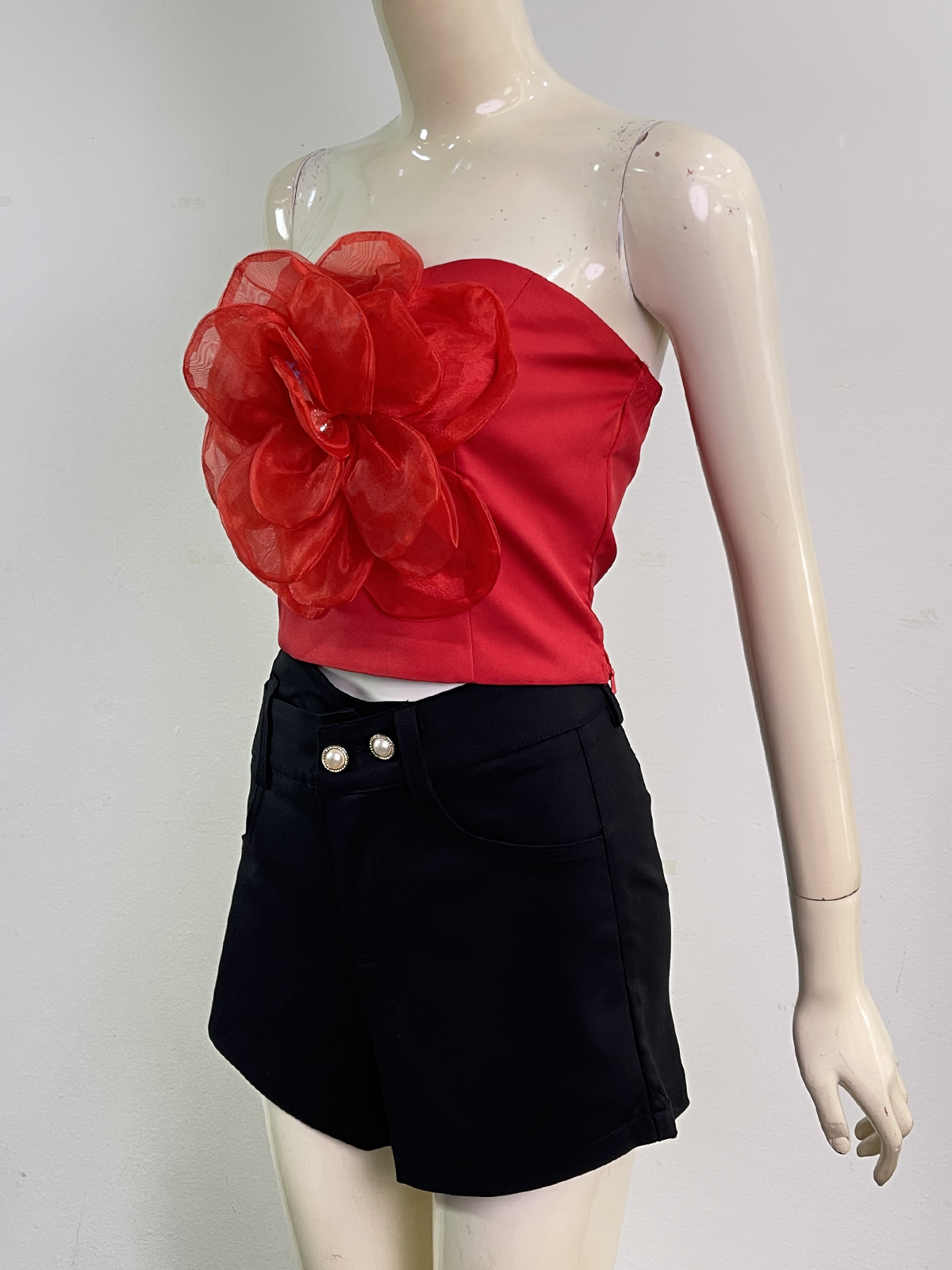 Midnight Bloom Strapless Luxe Top M135