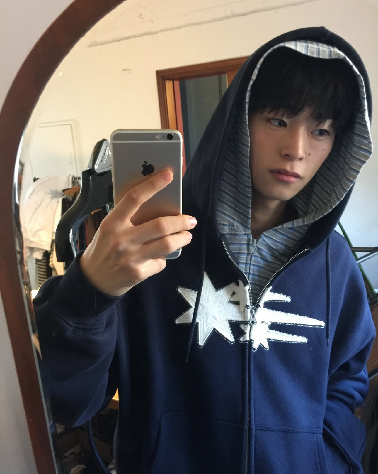 🇰🇷訂購｜niceghostclub 26SS｜3STAR APPLIQUE HOODIE ZIP UP 3色 