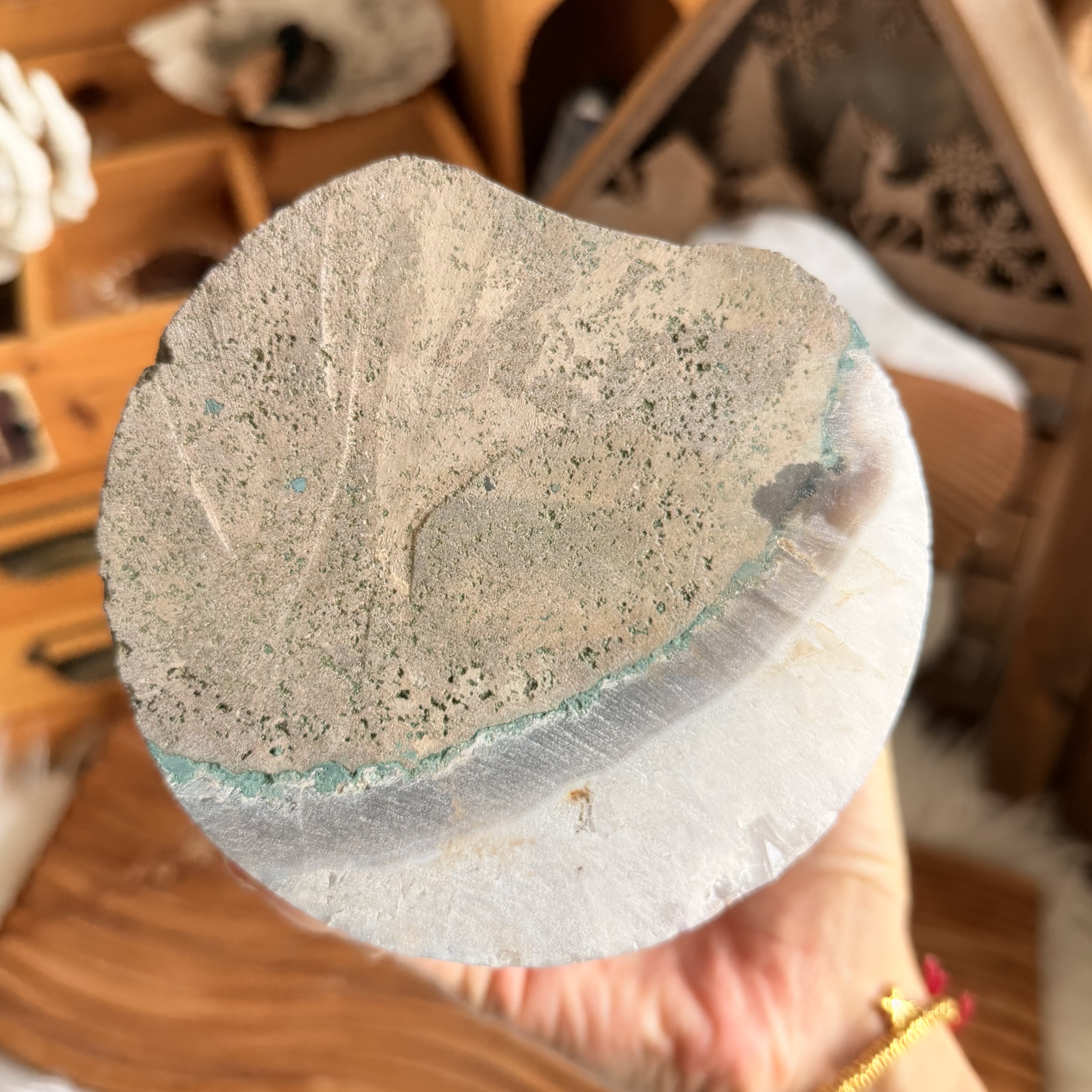 原皮紫晶共生稀有波波鈦晶擺件（包底座）