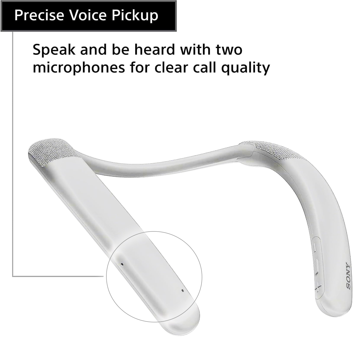 Sony Wireless Neckband Speaker White (SRS-NB10)