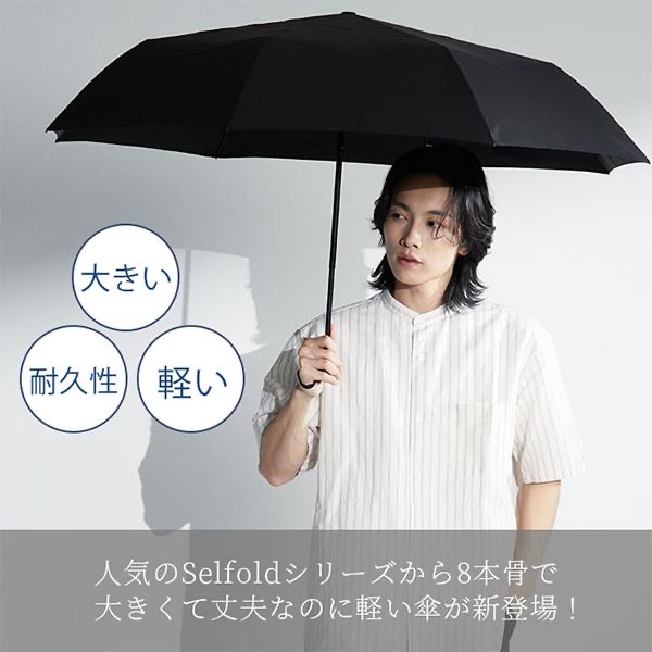 『預訂優惠』日本KIZAWA Selfold系列輕量8骨碳形狀穩定雨傘(65cm)多色