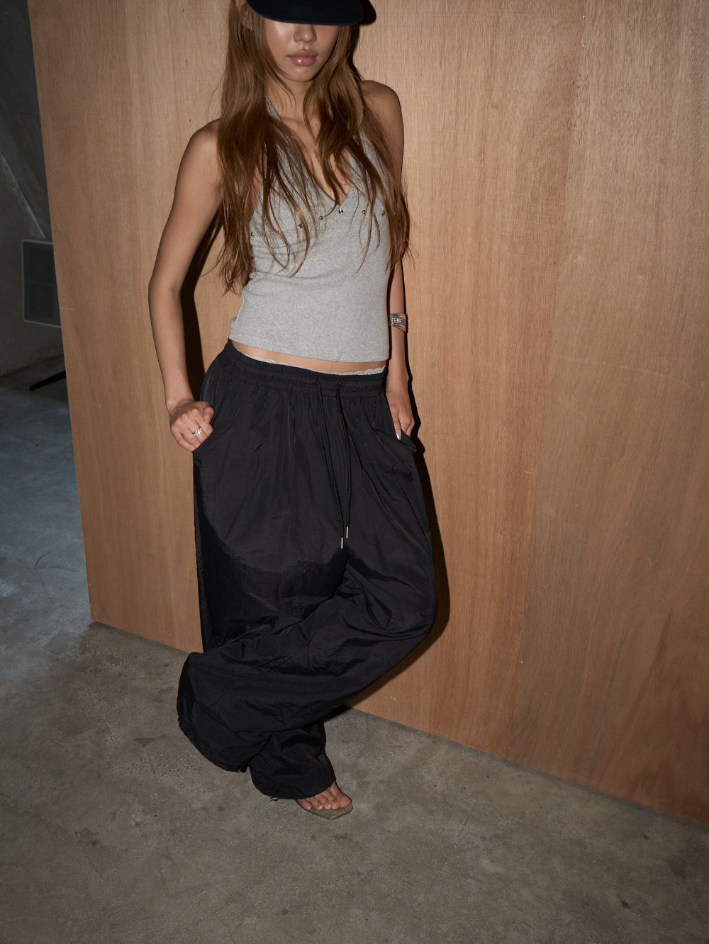Star Embellished Nylon Pants