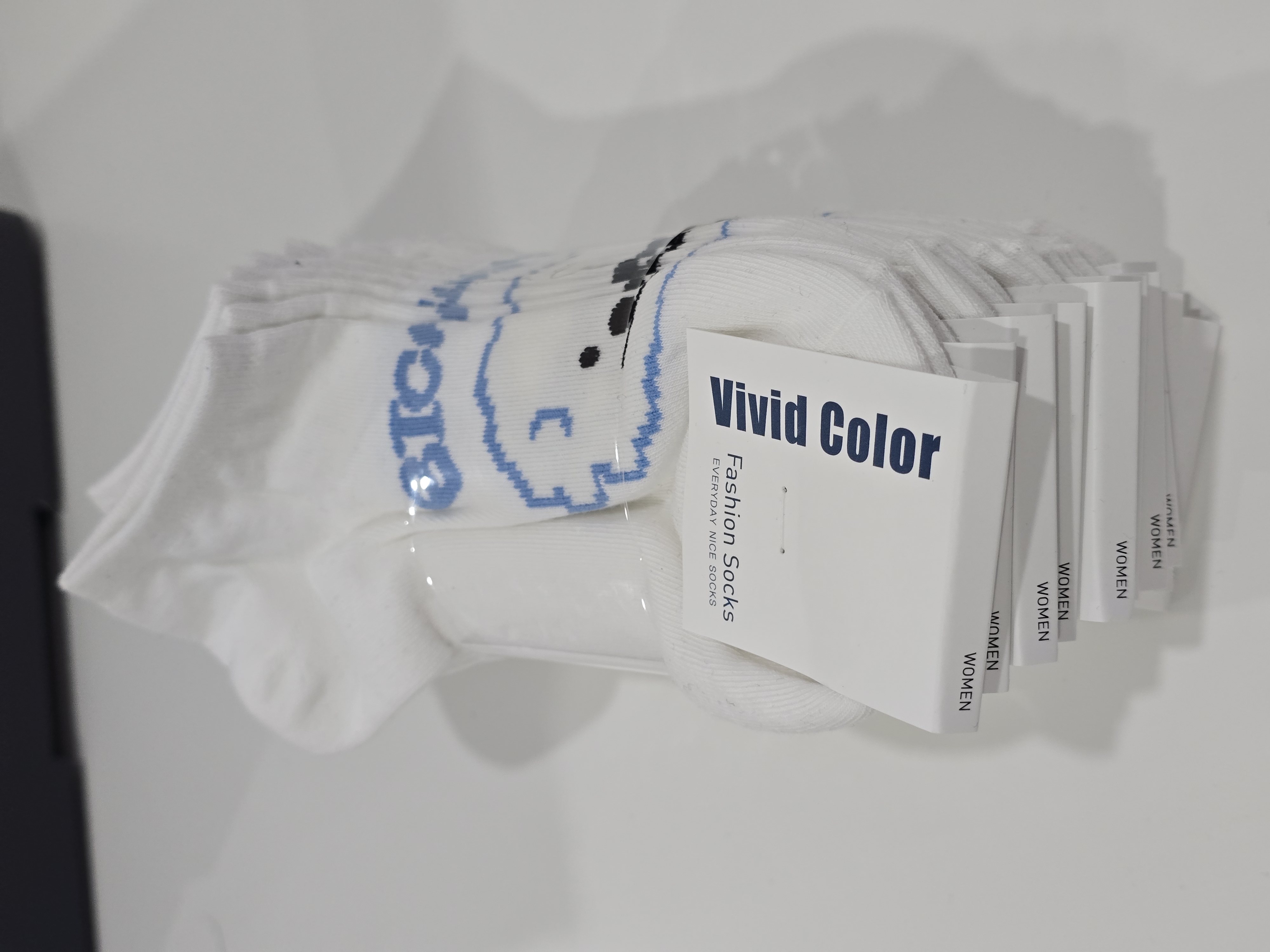 Vivid Colour Bichon Puppy Ankle Socks