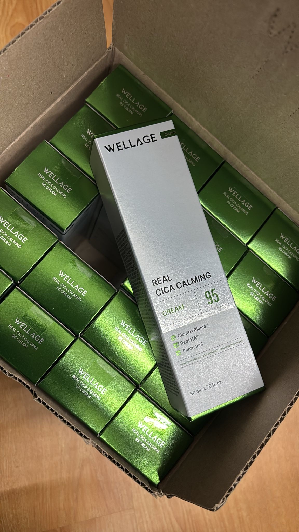 Wellage 95%高濃度積雪草舒緩鎮靜面霜80ml