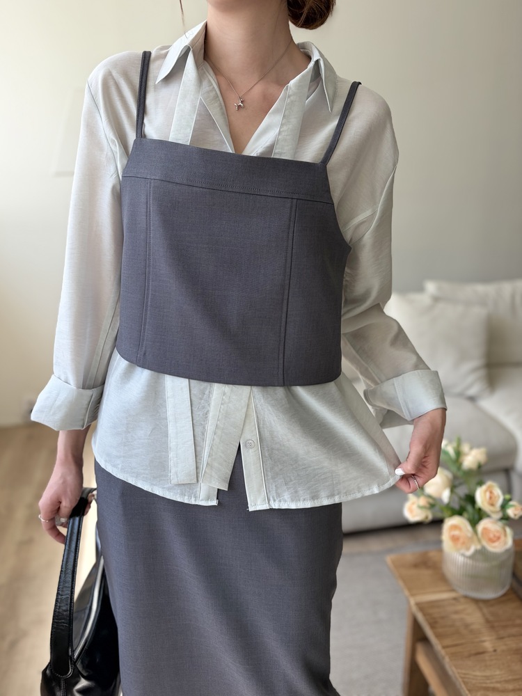 Tie Detail Sheer Blouse (Mint)