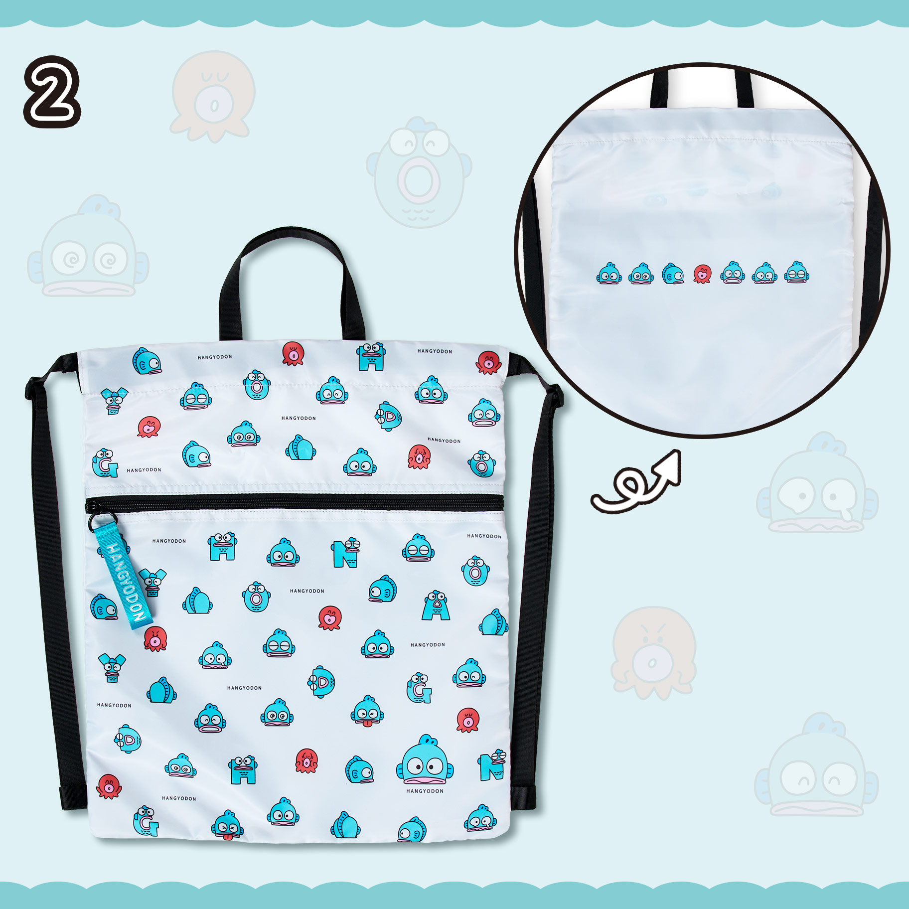 🎀【預訂】 Hangyodon & XO 滑稽臉系列背包 - Hangyodon 