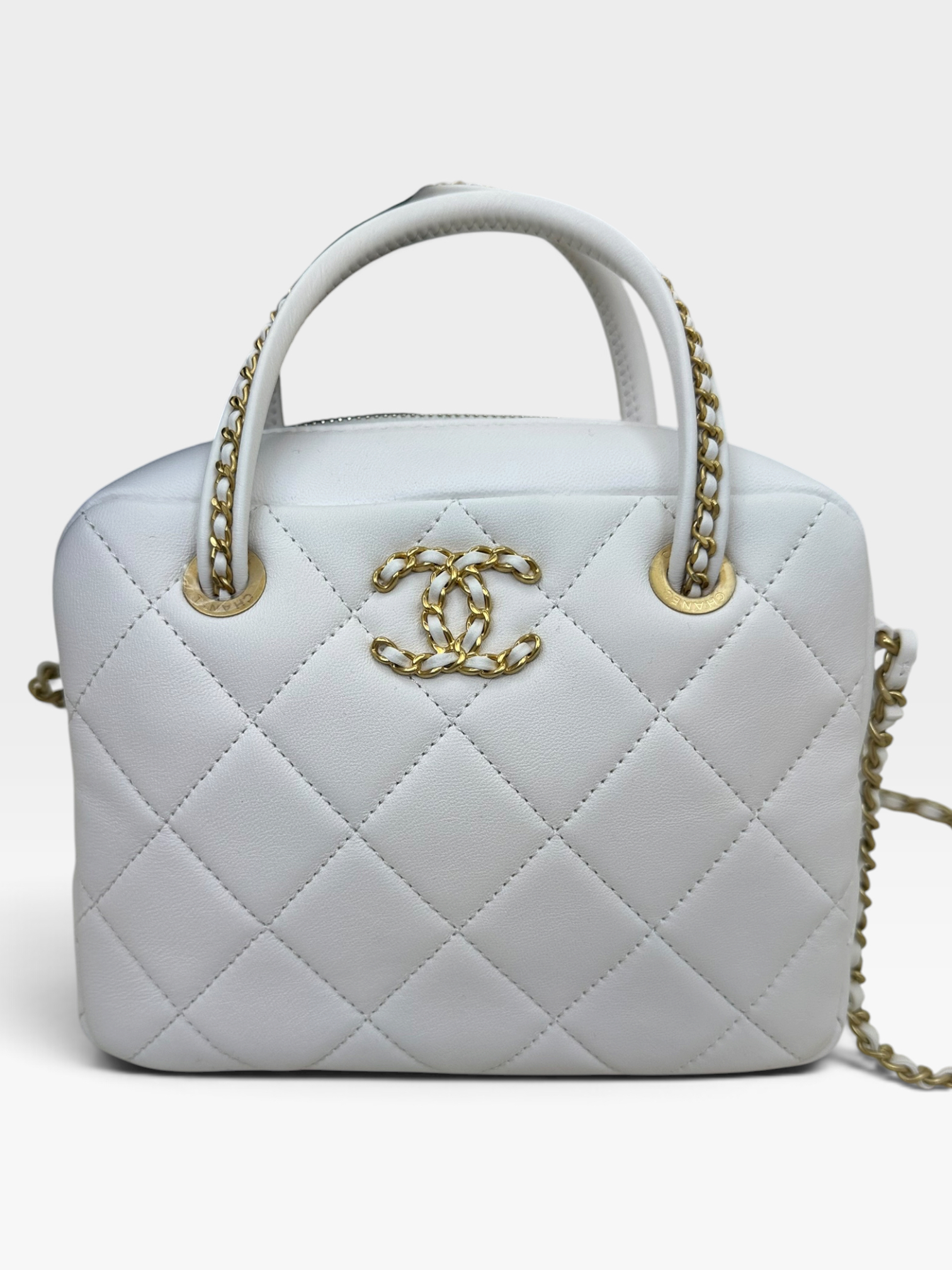 Pre-Owned CHANEL Top Handle Bowling Bag / Product Code: K090406