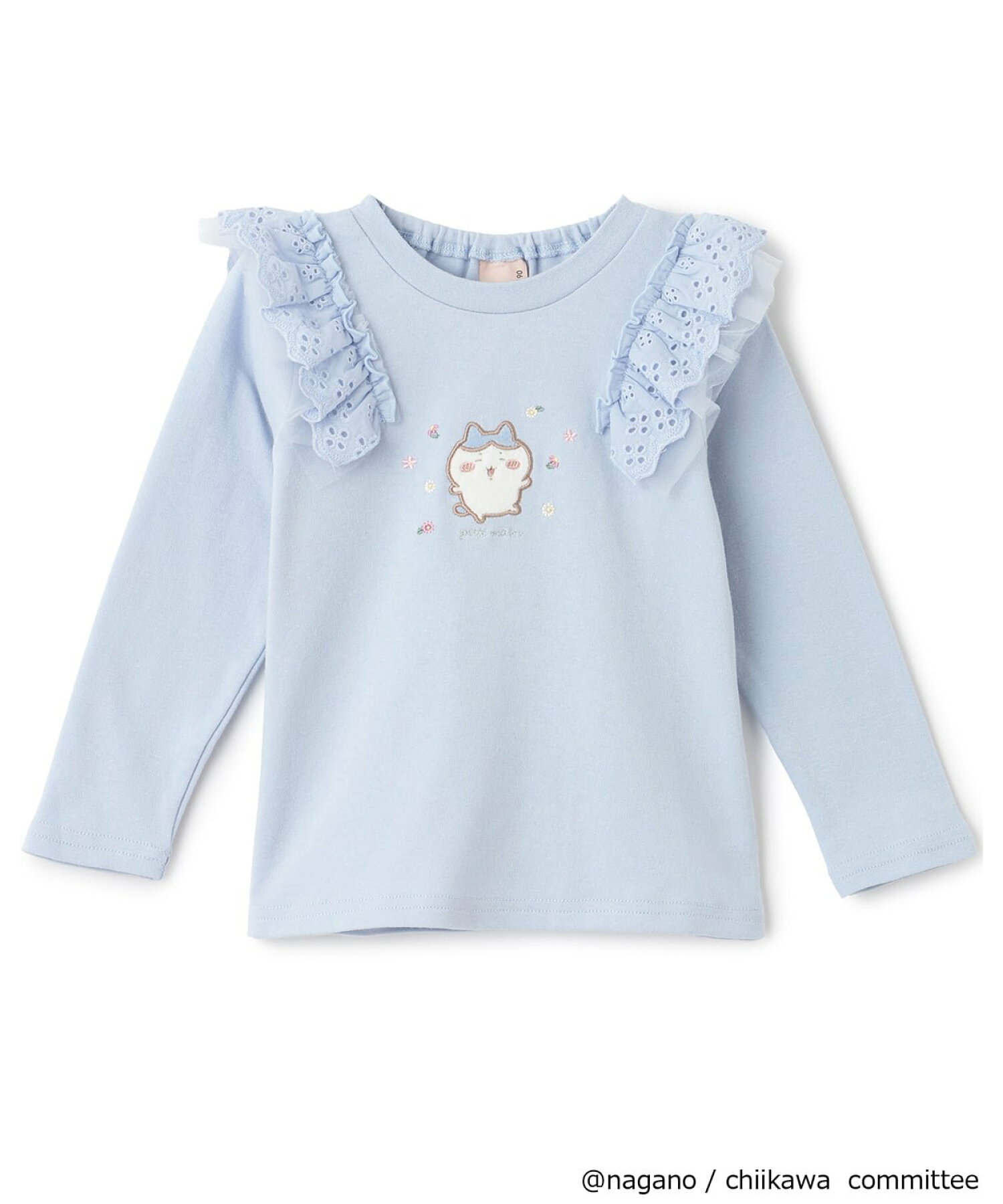 🆕【⭐訂購⭐】 🌀🇯🇵 日本直送🇯🇵 刺繡 #Chiikawa 薄紗荷葉邊肩袖 長袖Tee［3款選］🌀 [ELCA-0111][260329]