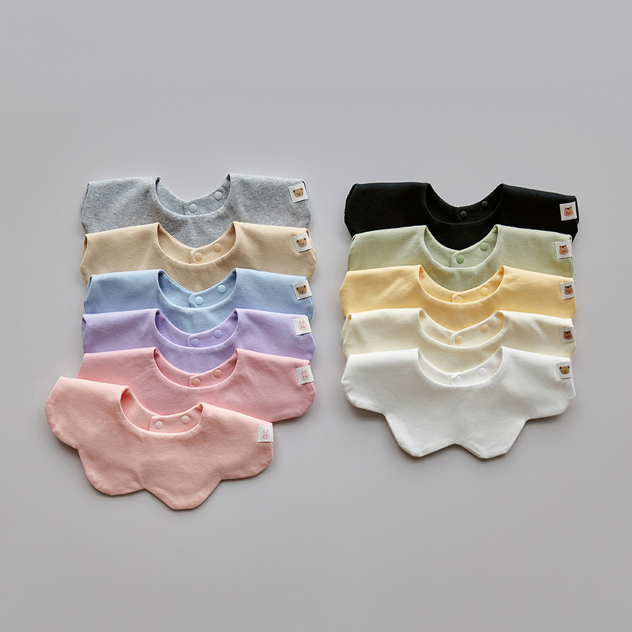 (超福利款!)DTD趣味人物系列-11色三重雙面花瓣圍嘴