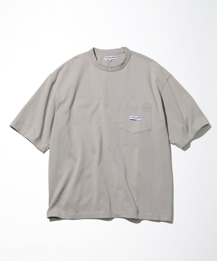 【CAHLUMN】Heavy Weight Jersey Pocket T-Shirt - Gray