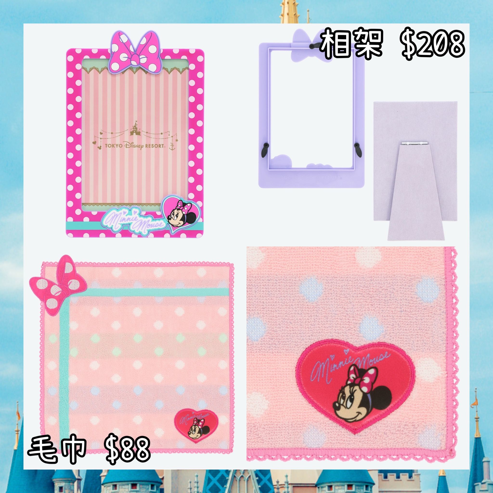 ：日本：DISNEYLAND園區產品 5/2 日本發賣 相架 毛巾