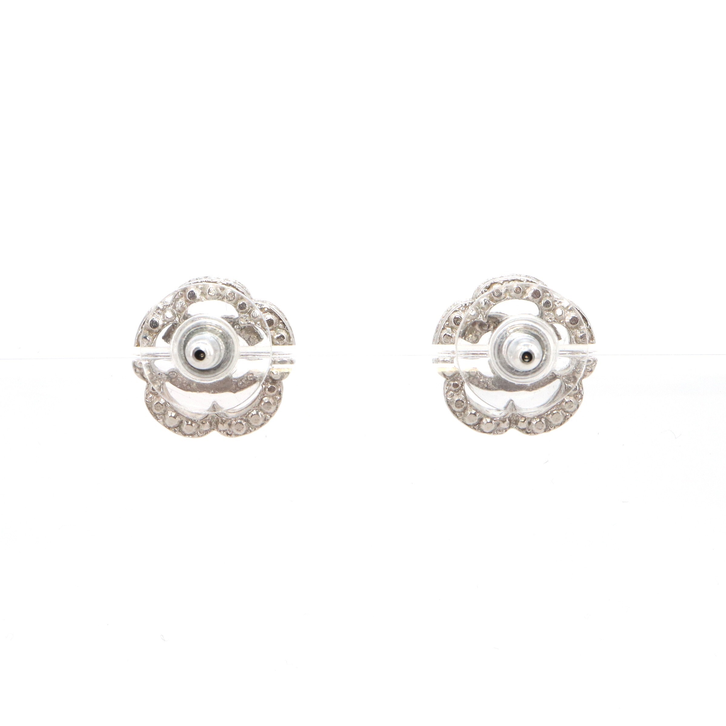 Chanel Coco Mark Rhinestone Piercing Earring