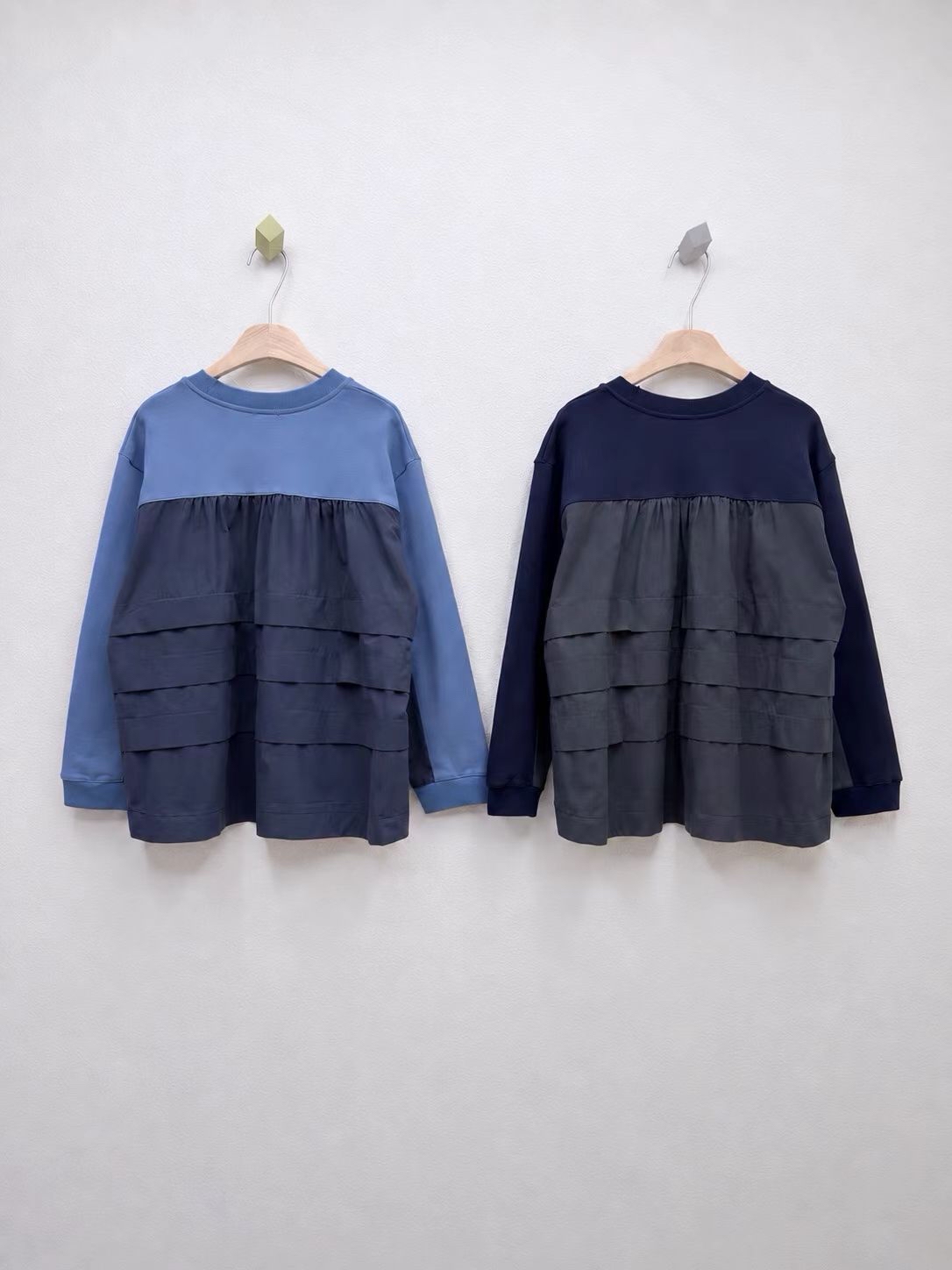 拼料後ruffle Top 