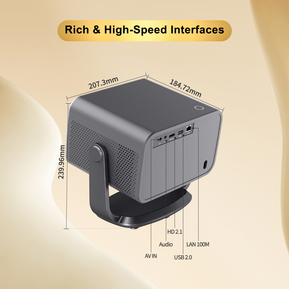 SAPPHIRE P20Ultra 智能投影機｜1080P全高清 升級版800ANSI流明｜電動對焦×4D梯形校正｜Android TV13.0系統｜WiFi6/藍牙5.4｜360°立體聲｜家用辦公影院投影機