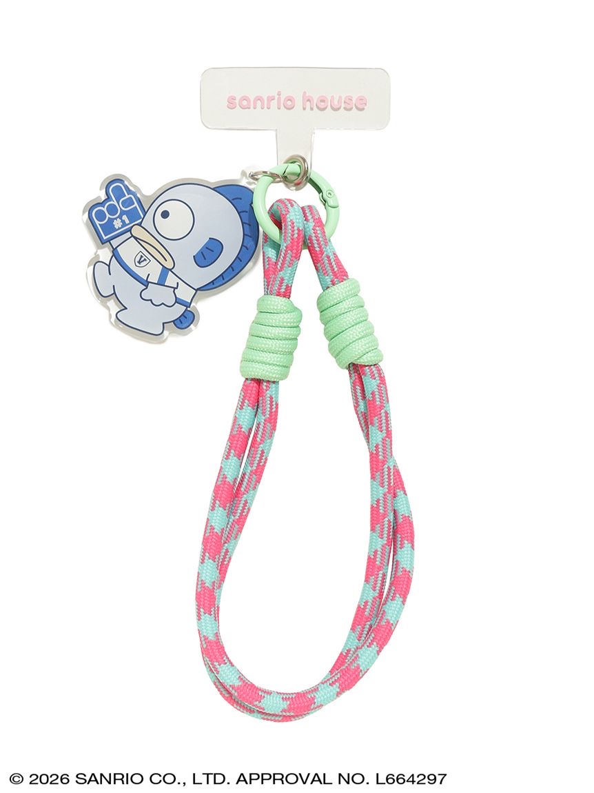 🎀【預訂】Sanrio HAPIDANBUI 電話掛卡連手帶 - Hangyodon 