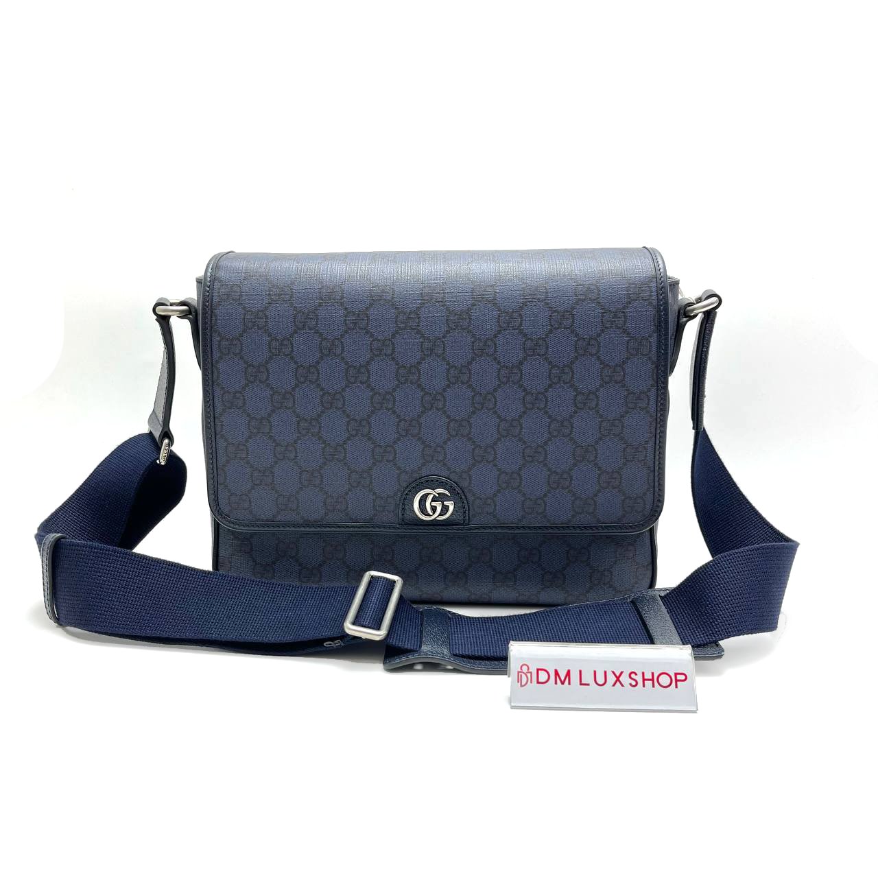 Gucci GG Supreme Navy Blue Messenger Bag