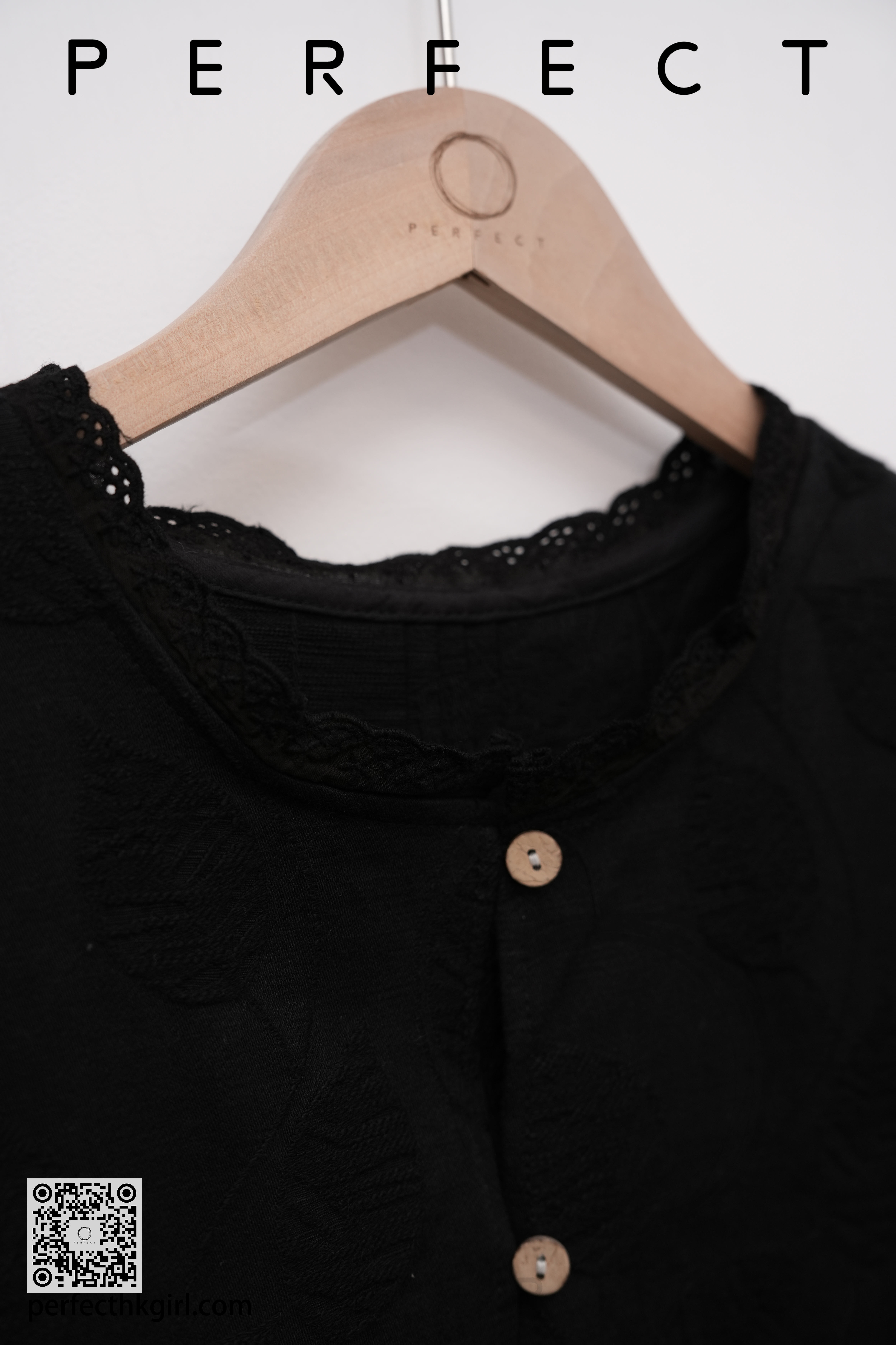 T0039_樹葉紋細節背心外套（顯瘦黑色）