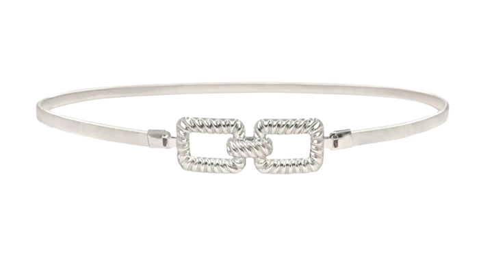 Elegant Style Metal Buckle Skinny Belt 