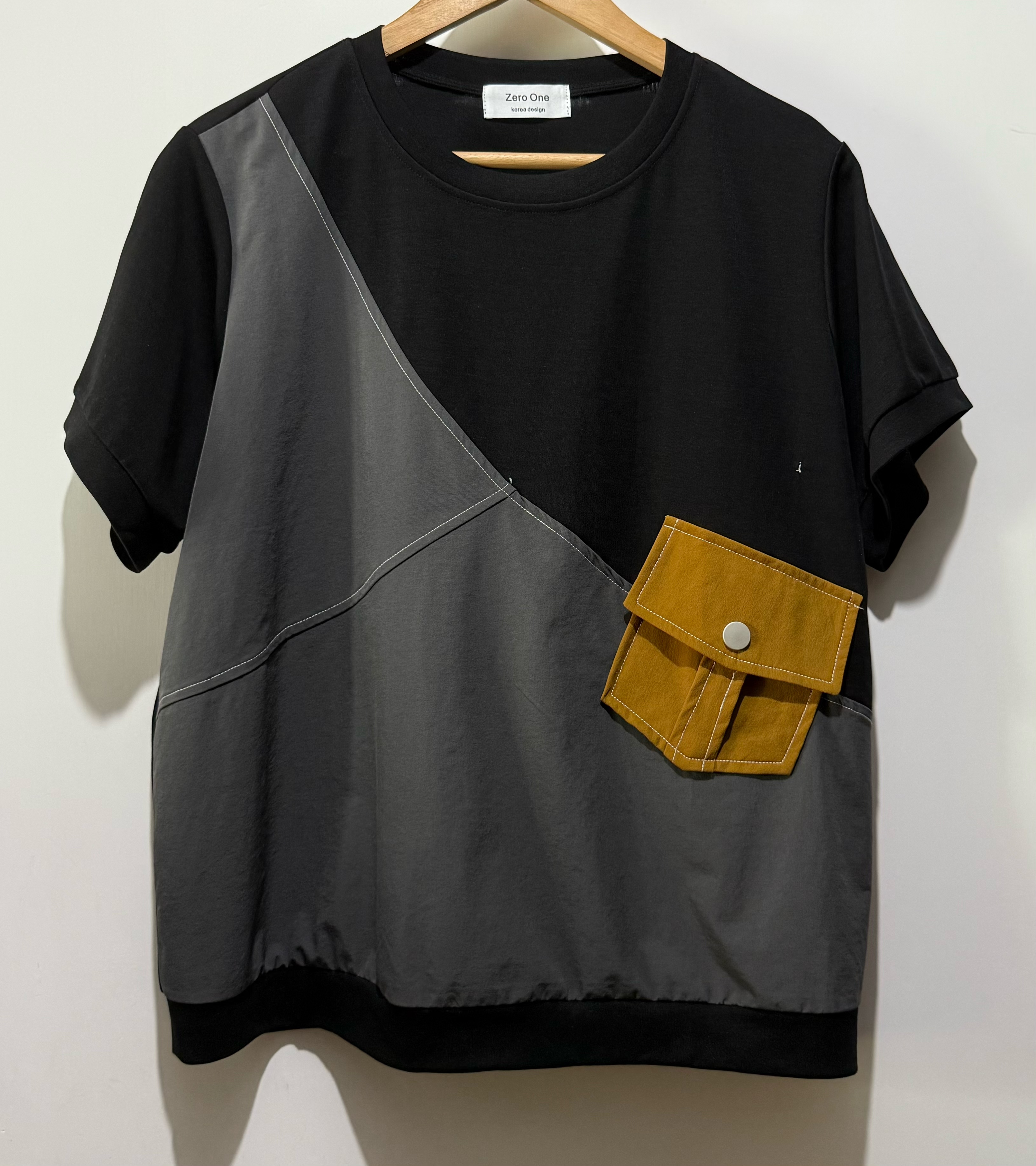 #2089 撞色拼布Top