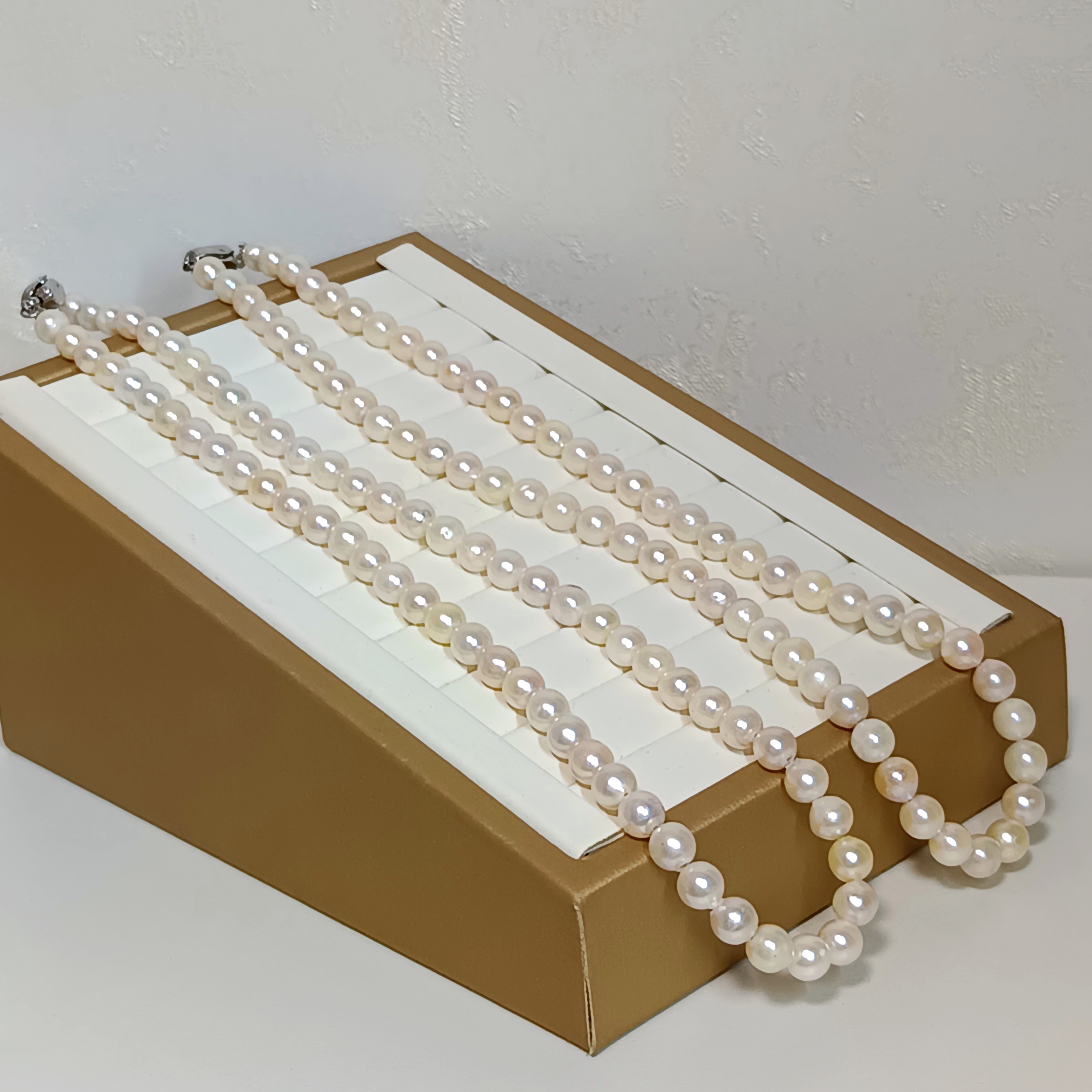 特價品‼️近正圓強光日本akoya微微糖果色海水珍珠925扣項鍊